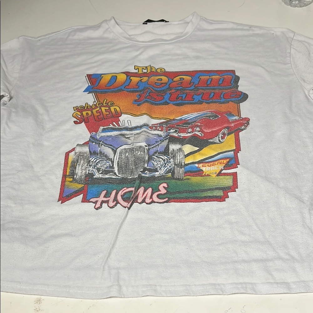 SHEIN Small Oversized Short Sleeve Vintage Graphic Tee - Dream Route
